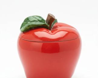 Vintage Ceramic Apple Cookie Jar
