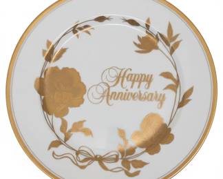 Vintage Happy Anniversary Commemorative Plate by Norcrest