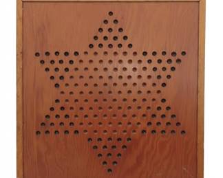 Vintage Wooden Chinese Checkers Board Pressman Hop Ching