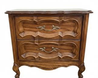 French Provincial TwoDrawer Nightstand