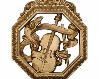 Vintage Homco Home Interiors Musical Instrument Wall Plaque Set