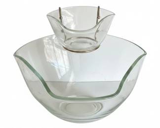 MidCentury Modern Indiana Glass Chip and Dip Set
