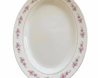 Tangshan Porcelain Floral Serving Platter