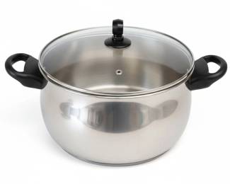 Generic Stainless Steel Stock Pot with Glass Lid