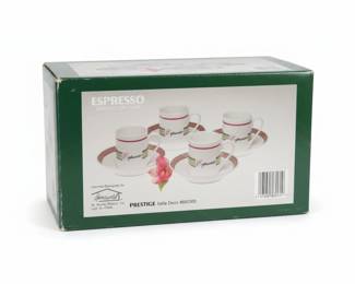Crown Porcelain Prestige Italia Deco Espresso Set