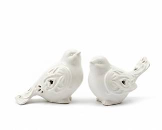 White Ceramic Bird Decor second image