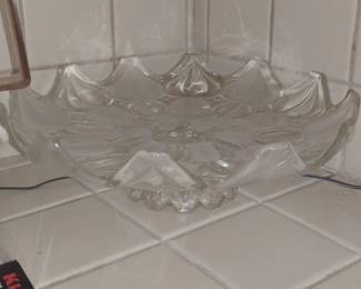 Fostoria American Pattern Compote with Scalloped Edge