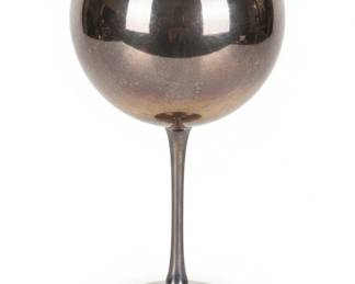 Vintage Silver Plated Wine Goblet with Decorative Base