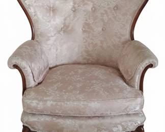 Vintage Queen Anne Style Wingback Chair