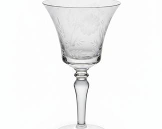Arcadia Crystal Etched Floral Stemware