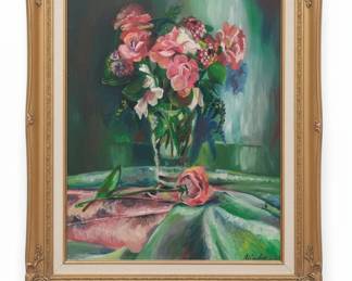 Floral Still Life Oil Painting by Alinder