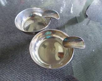 2 Sterling Silver ashtays