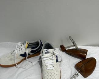 New balance shoes and shoe stretcher