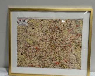 Vintage framed map