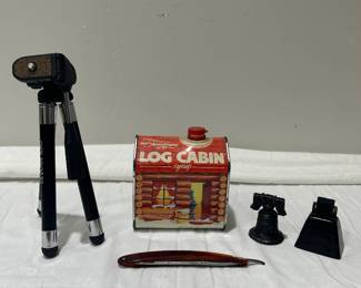 Tripod and vintage items