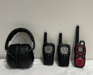 Noise canceling headphones and walkie talkies