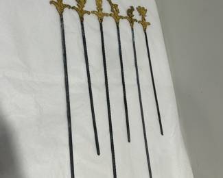 Brass and iron rods skewers