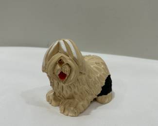 Ceramic sheep dog figure