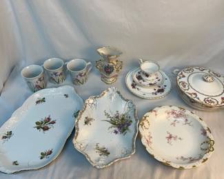 Bone china plates and cups