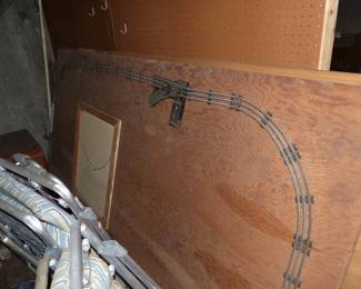 Lionel Train Track Mounted On Board