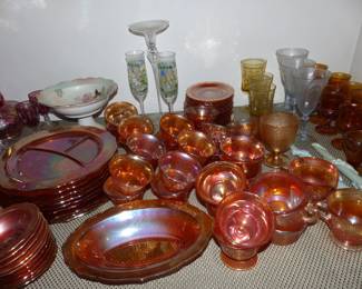 Antique & Vintage Assorted Bric-A-Brac, Carnival Glass