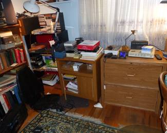Office Furniture, File Cabinets, Books & Lots Of Misc. Items, Area Rug