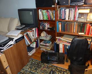 Office Furniture, File Cabinets, Books & Lots Of Misc. Items, Area Rug