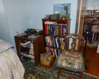 Side Chair, Bookcase, Books