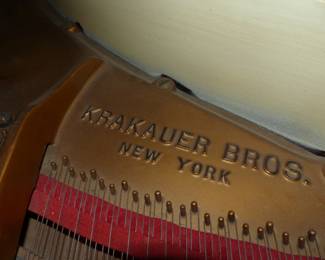 Vintage Krakauer Baby Grand Piano & Stool