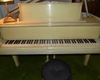 Vintage Krakauer Baby Grand Piano & Stool