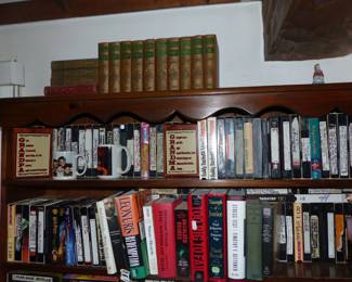 Bookcase, Books, VHS Tapes