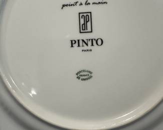 - [ ] Set of 6 Alberto Pinto Chinoiserie collection. a hand-painted Limoges porcelain piece made in France featuring an exquisite hand-painted folkloric motif.