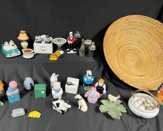 Basket Full Of Fun Salt And Pepper Shakers