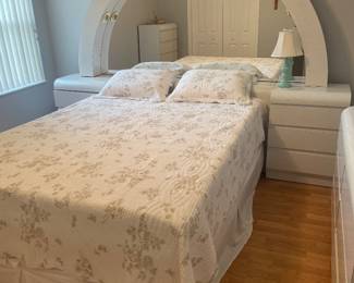 HEADBOARD/MIRROR/DRESSER/2 NIGHTSTANDS $395
