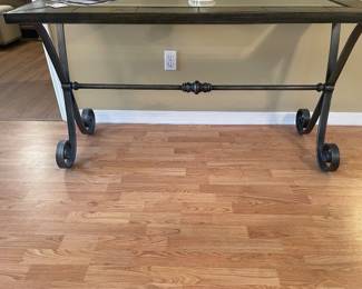 STONE AND METAL ENTRY TABLE $$95