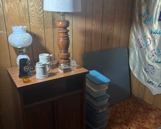 Nightstand and lamps