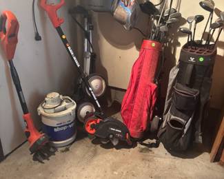 Golf Clubs, Black and Decker Trimmer
