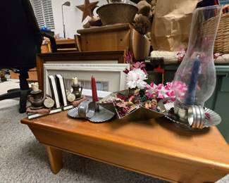 FINGER LOOP CHAMBER LAMP, HEYWOOD WAKEFIELD LOOK COFFEE TABLE