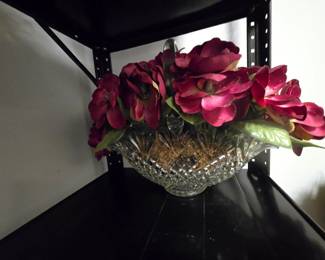 DIAMOND PATTERN PRESSED GLASS