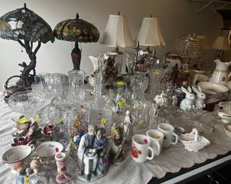 Collector's glassware, Capodimonte, waterford, tiffany