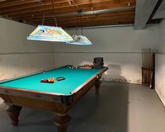 Antique Brunswick Narragansett pool table.