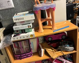 Barbie accessories, puzzles, games, etc