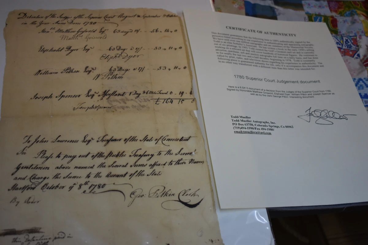 Very Old Signed Paper1780 Several Signatures