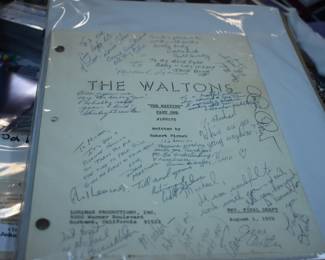Signed Waltons Finale Draft Script Signed By Cast W/COA