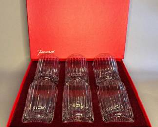 Vintage Baccarat Crystal Harmonie Tumblers Double Old Fashioned Glasses