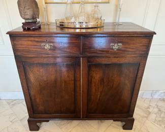 Antique Georgian Style Mahogany Linen Press