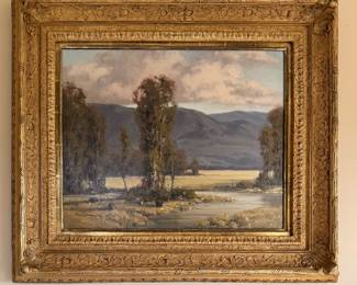Allen Lund Signed Landscape Oil on Canvas 