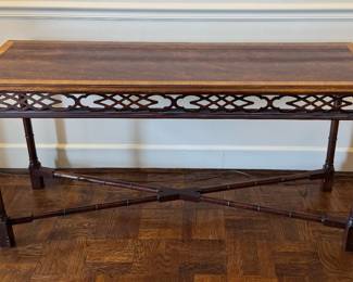 Vintage Faux Bamboo Console 