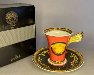 Versace Medusa Ikarus Coffee Cup & Saucer, two available