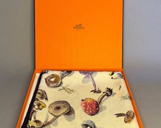 Hermès Carré 90 "Champignons" Silk Scarf
